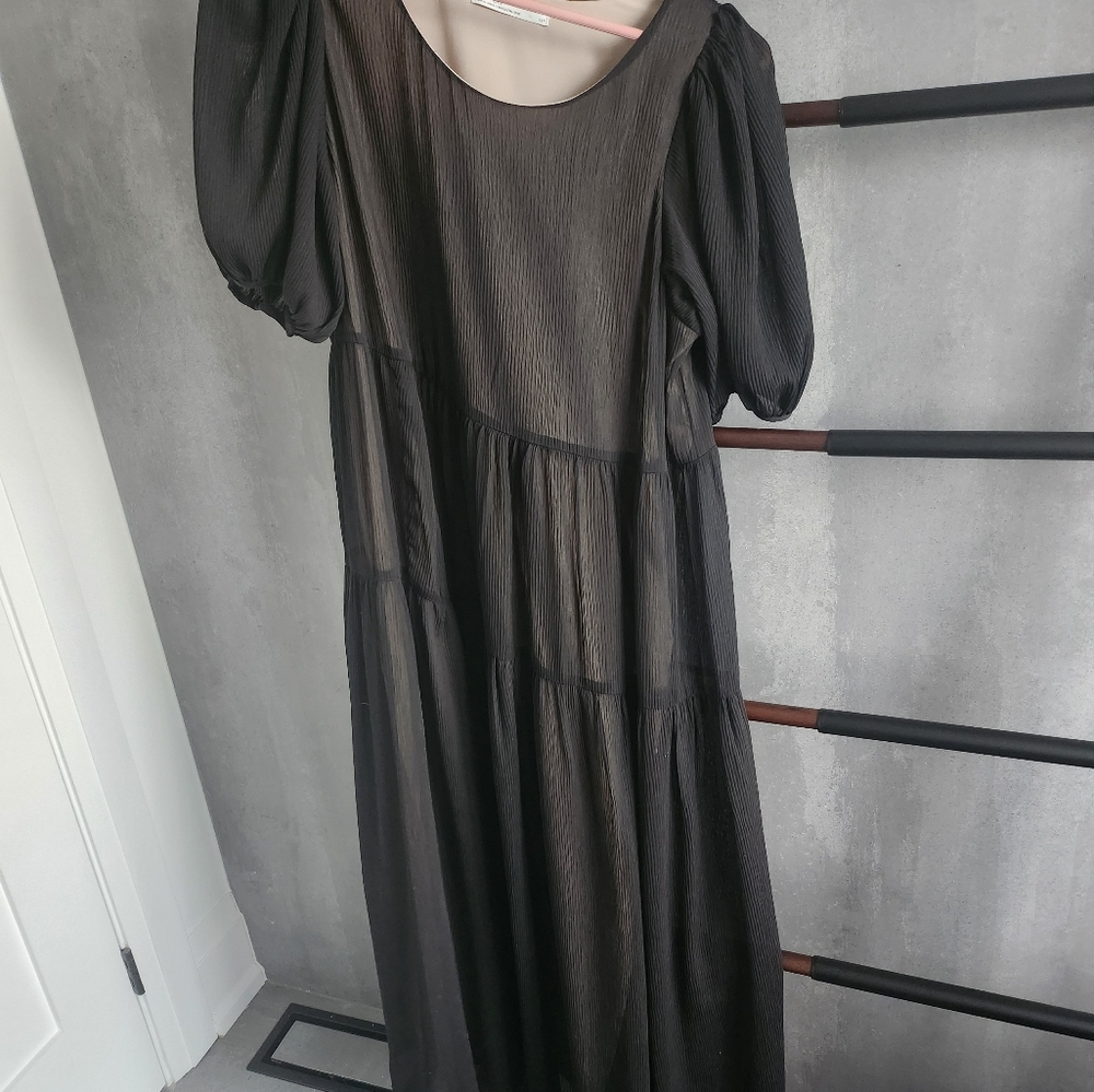 Oak + Fort long maxi black dress